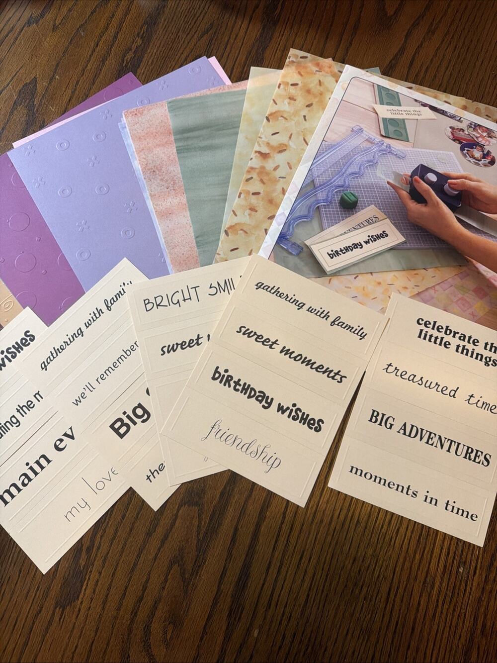 Creative Memories Collection- Memory Keepers Club Birthday Vellum Verses Pack